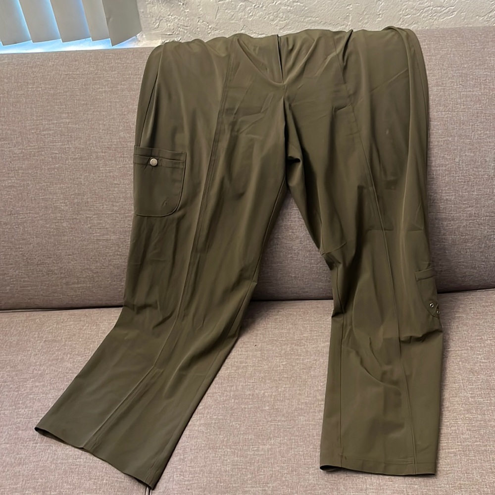 Army green zenergy spandex made by chico’s